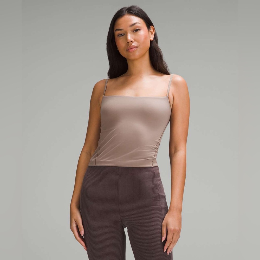 Lululemon Wundermost Ultra-Soft Nulu Spaghetti-Strap Tank Top Taupetastic Large